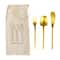 Hello Honey® Gilded Hammered Stainless Steel Appetizer Utensil Set